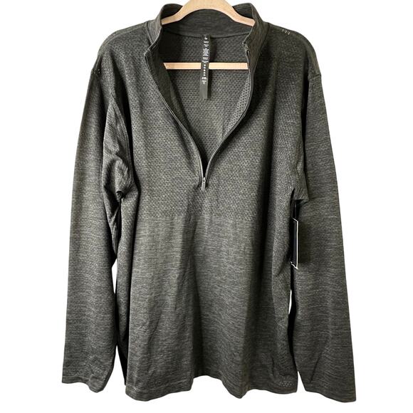 XL NWT Lululemon Metal Vent Tech Midweight Half Zip Graphite Gray Black Pullover - Picture 3 of 8